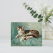 猫昼寝ヘンリェッテロナーナイフ ポストカード (スタンド正面)