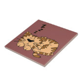 猫昼寝子猫小セラミックタイル タイル (側面)