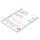 猫昼寝・スナック|最高の猫好きの贈り物 ノートブック (左側)