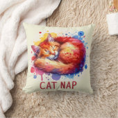 猫昼寝 芸術的 クッション (ブランケット)