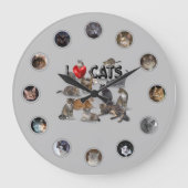 猫時計😻 ラージ壁時計 (正面)