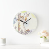 猫時間 ラージ壁時計 (ホーム)