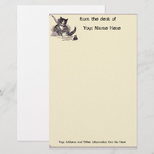 猫書文房具 便箋 (正面/裏面)