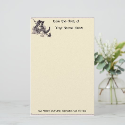 猫書文房具 便箋 (スタンド正面)