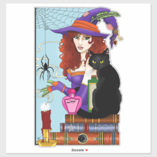 猫書籍の魔女ポーション シール