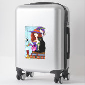 猫書籍の魔女ポーション シール (スーツケース)