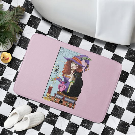 猫書籍の魔女ポーション バスマット
