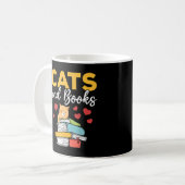 猫書籍Tシャツ コーヒーマグカップ (正面左)