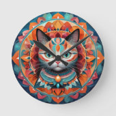 猫曼荼羅 ラウンド壁時計 (正面)