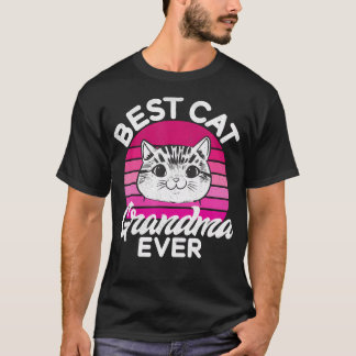 猫最高のおばあちゃん猫おばあちゃん Tシャツ