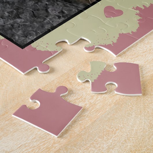 猫最高のの母がフォトピンクの緑を追加 ジグソーパズル (側面)