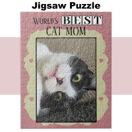 猫最高のの母がフォトピンクの緑を追加 ジグソーパズル
