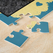 猫最高のの母が黄色の写真を追加 ジグソーパズル (側面)