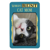 猫最高のの母が黄色の写真を追加 マグネット (縦)