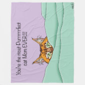 猫最高のの母さん!母の日 フリースブランケット (正面)