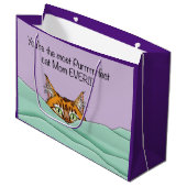 猫最高のの母さん！母の日 ラージペーパーバッグ (正面アングル)