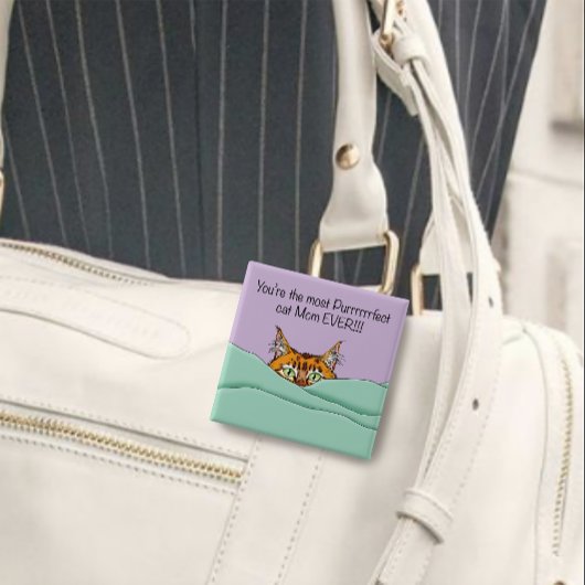 猫最高のの母さん！母の日 缶バッジ