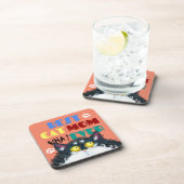 猫最高のの母さん |間抜け猫好きおもしろい コースター (右側)