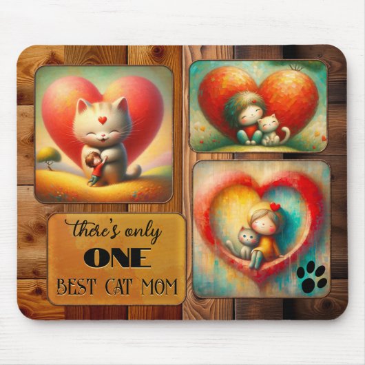 猫最高のの母のアートまたは写真 マウスパッド (正面)
