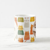 猫最高のの母の写真お洒落 コーヒーマグカップ (中央)