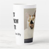 猫最高のの母の写真 カフェラテマグ (正面)