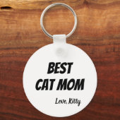 猫最高のの母の写真 キーホルダー (裏面)