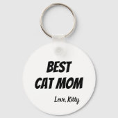 猫最高のの母の写真 キーホルダー (裏面)