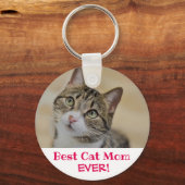 猫最高のの母の写真 キーホルダー (裏面)