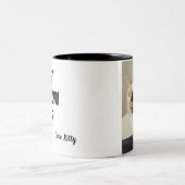 猫最高のの母の写真 ツートーンマグカップ (中央)