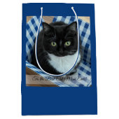 猫最高のの母の写真 ミディアムペーパーバッグ (正面)