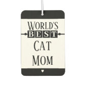 猫最高のの母の追加 カーエアーフレッシュナー (正面)