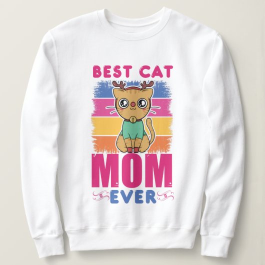 猫最高のの母 スウェットシャツ (デザイン正面)