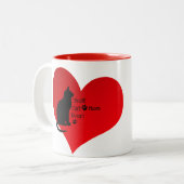 猫最高のの母 ツートーンマグカップ (正面左)