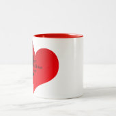 猫最高のの母 ツートーンマグカップ (中央)