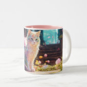 猫最高のの母 ツートーンマグカップ (正面右)