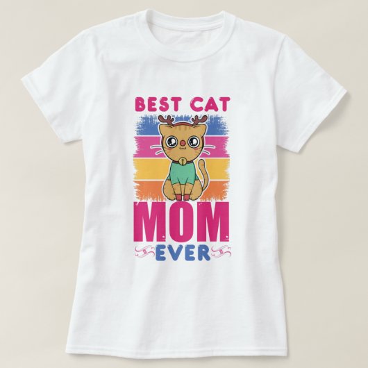 猫最高のの母 Tシャツ (デザイン正面)