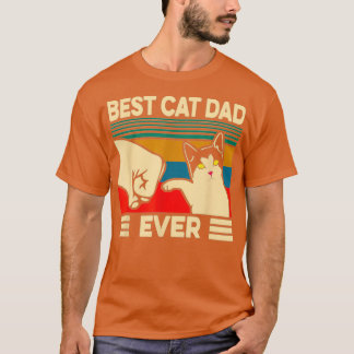 猫最高のパパのヴィンテージメンズバンプフィット父の日 Tシャツ