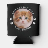猫最高のパパの前足プリントカスタム可愛いペット写真 缶クーラー (正面)