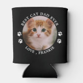 猫最高のパパの前足プリントカスタム可愛いペット写真 缶クーラー (裏面)