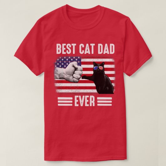 猫最高のパパの衣装ギフト Tシャツ (デザイン正面)