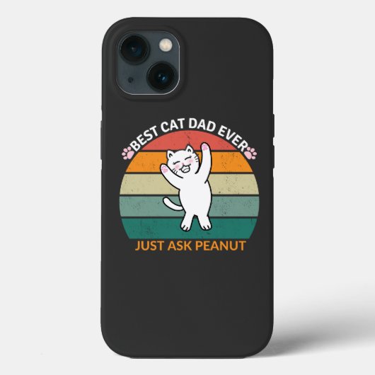 猫最高のパパはピーナッツ頼しかおもしろいパパ Case-Mate iPhoneケース (裏面)