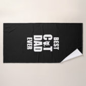 猫最高のパパは今までおもしろい、猫パパはシャツ。 バスタオル (バスタオル)