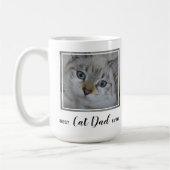 猫最高のパパは今までパーソナライズされたも可愛いペット猫の写真 コーヒーマグカップ (左)
