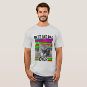 猫最高のパパはTシャツを直し続ける Tシャツ (正面フル)