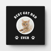 猫最高のパパエカスタムバー写真パーソナライズされた フォトプラーク (正面)