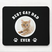 猫最高のパパエカスタムバー写真パーソナライズされた マウスパッド (正面)