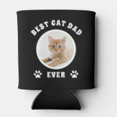 猫最高のパパエカスタムバー写真パーソナライズされた 缶クーラー (裏面)