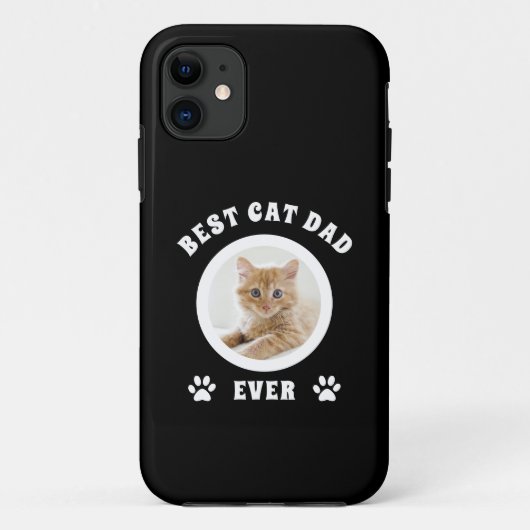 猫最高のパパエカスタムバー写真パーソナライズされた Case-Mate iPhoneケース (裏面)