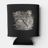 猫最高のパパエカスタムバー写真黒 缶クーラー (裏面)