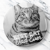 猫最高のパパエバモダンカスタムー写真 マグネット